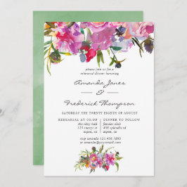 Invitación Ensayo de color de agua de los pueblos rosados vin