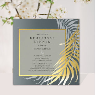 Invitación Ensayo de destino plateado y oro