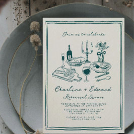 Invitación Ensayo de dibujo divertido a mano