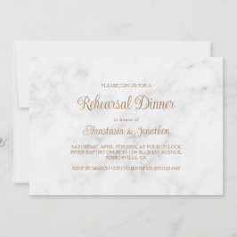 Invitación Ensayo de diseño de guiones de mármol y oro