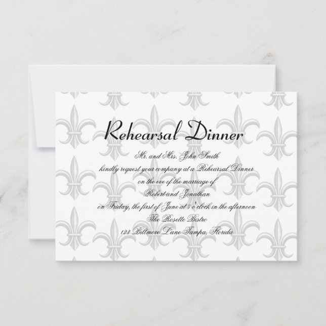 Invitación Ensayo de dos Bodas gay tuxedo Groom (Anverso)