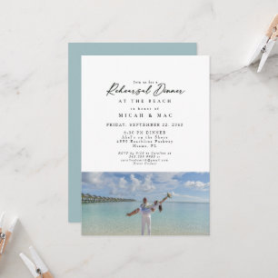 Invitación Ensayo de Foto de Pareja en la Playa Turquesa