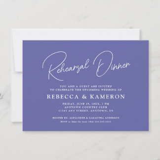 Invitación Ensayo de guión de presupuesto de periwinkle