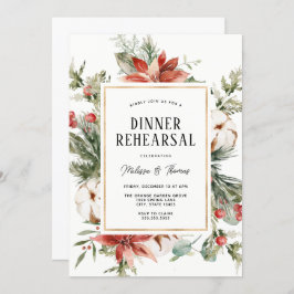 Invitación Ensayo de la cena de Boda de la vegetación de invi