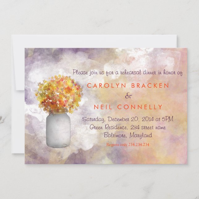 Invitación Ensayo de la cena de un caprichoso cardenal o amar (Anverso)