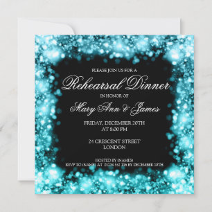 Invitación Ensayo de las luces esparcantes de la cena Turques