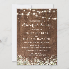 Invitación Ensayo de luces de cadena respiratoria de bebé de