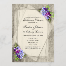 Invitación Ensayo de pansias rusticas geométricas