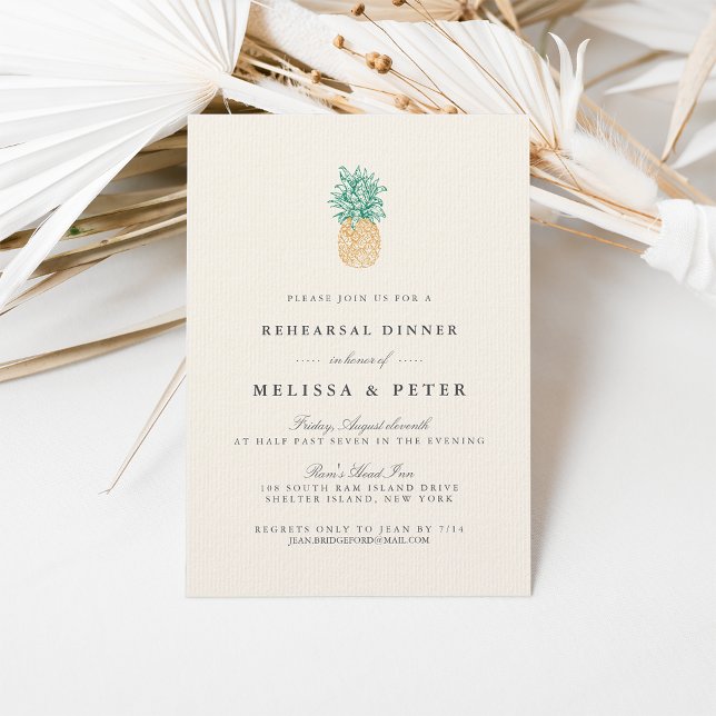 Invitación Ensayo de piña vintage (Subido por el creador)