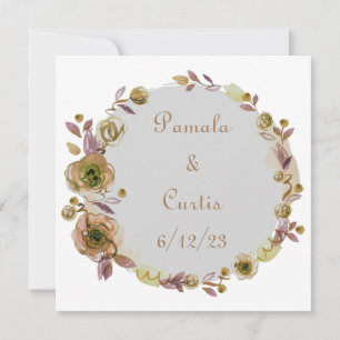 Invitación Ensayo de Recepción de Boda Vino Elegante