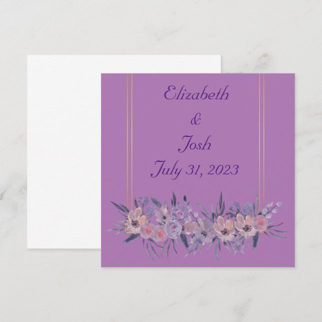 Invitación Ensayo de Recepción de Boda Vino Elegante (Anverso / Reverso)