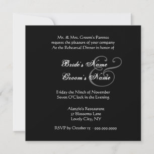 Invitación Ensayo de Rosa rosa y negro