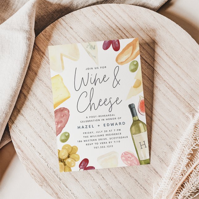 Invitación Ensayo de vino y queso charcuterio Cena (Subido por el creador)