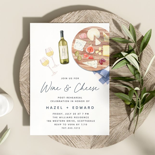 Invitación Ensayo de vino y queso de la tabla de embutidos (Subido por el creador)