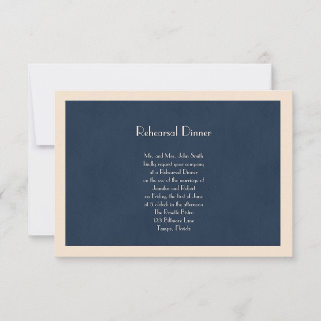 Invitación Ensayo del Boda azul de invierno y blanco de la ma (Anverso)