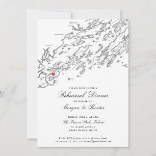 Invitación Ensayo del Boda blanco negro de la Isla de los Pic