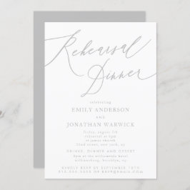 Invitación Ensayo del Boda clásico brillante de caligrafía