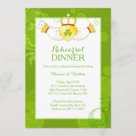 Invitación Ensayo del Boda del anillo de Claddagh irlandés