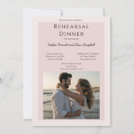 Invitación Ensayo del boda fotográfico rosa de color rosa neg