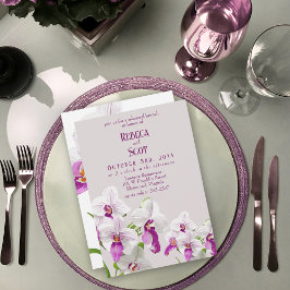 Invitación Ensayo Delicado de Brunch Orquídea