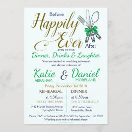 Invitación Ensayo elegante de bodas personalizadas RSVP