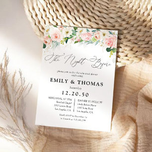 Invitación Ensayo etéreo Rubor de rosas rosadas