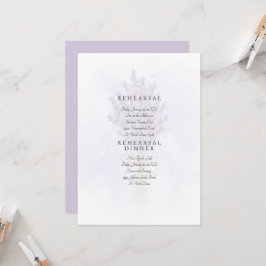 Invitación Ensayo floral con salpicaduras de lavanda pálido