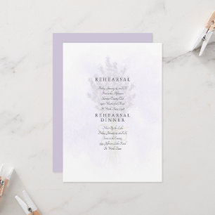 Invitación Ensayo floral con salpicaduras de lavanda pálido
