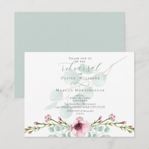 Invitación Ensayo Flores y follaje de primavera frescos