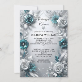 Invitación Ensayo metalizado Glam Shiny High-End Silver Cena