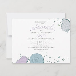 Invitación Ensayo | Modernas castillos de mar Dusty Blue Lila