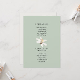 Invitación Ensayo Sage del Boda de follaje tropical apagado