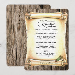 Invitación Ensayo único de Boda de plumas de desplazamiento y
