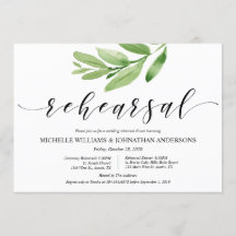 Ensayo y cena de Boda rústico verde