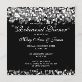 Invitación Ensayos bodas Cena Plata Luces