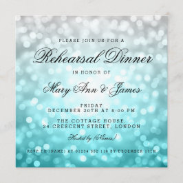 Invitación Ensayos Cena Playa Purpurina Ombre Luces