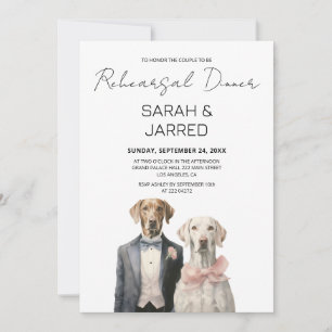 Invitación Ensayos de novias y novias para perros