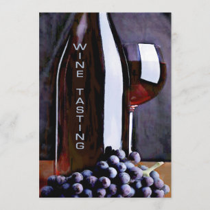 Invitación Ensayos de vino Rojo en las sombras