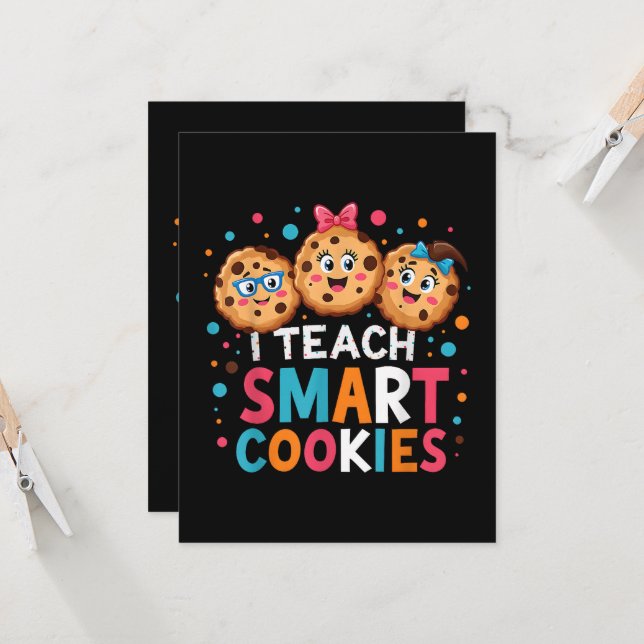 Invitación Enseño a galletas inteligentes Maestra de vuelta a (Anverso/Reverso In Situ)