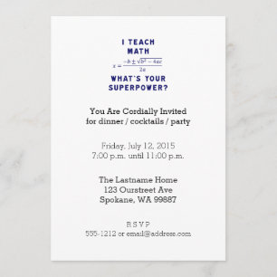 Invitación Enseño matemáticas ¿Cuál es tu superpoder?