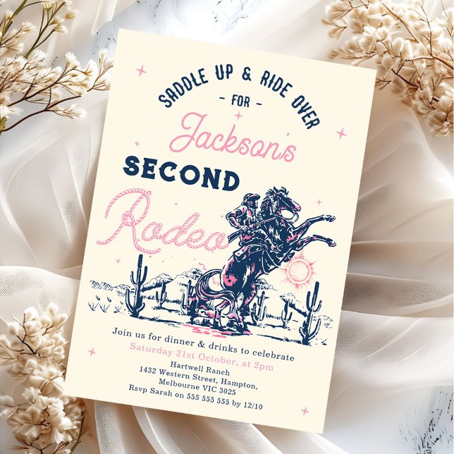 Invitación Ensillar la segunda fiesta de cumpleaños de Rodeo  (Subido por el creador)