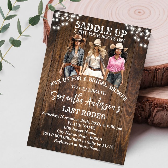 Invitación Ensillar Pon Tus Boots Cowgirl Bridal Shower (Subido por el creador)