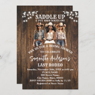 Invitación Ensillar Pon Tus Boots Cowgirl Bridal Shower