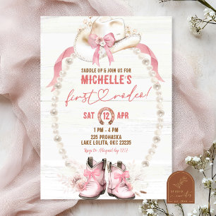 Invitación Ensillar y poner tus botas en el primer cumpleaños