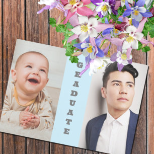 Invitación Entonces Y Ahora 2 Graduación De Foto