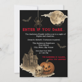 Invitación Entra Si Te Atreves - La Halloween De La Casa De L