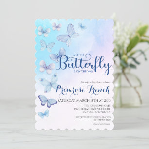 Invitación Entrada de Baby Shower de estilo elegante con mari