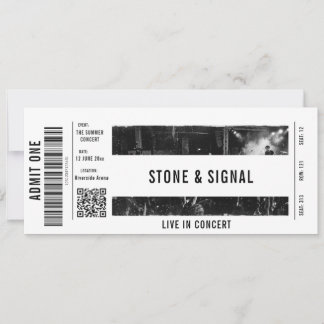 Invitación Entrada de concierto personalizada