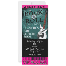 Entrada de cumpleaños de estrella de Rock N Roll G