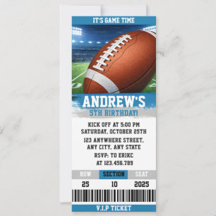Invitación Entrada de cumpleaños personalizada para chicos de